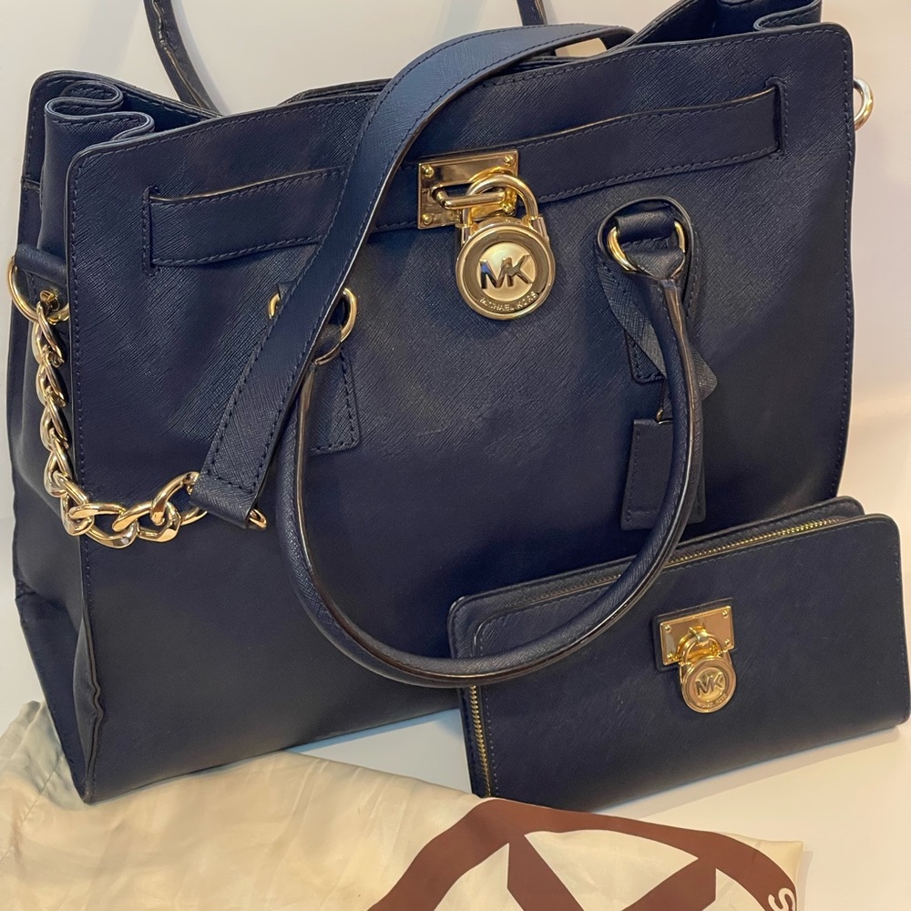 MICHAEL KORS HAMILTON BAG & WALLET SET - Picture 3 of 14